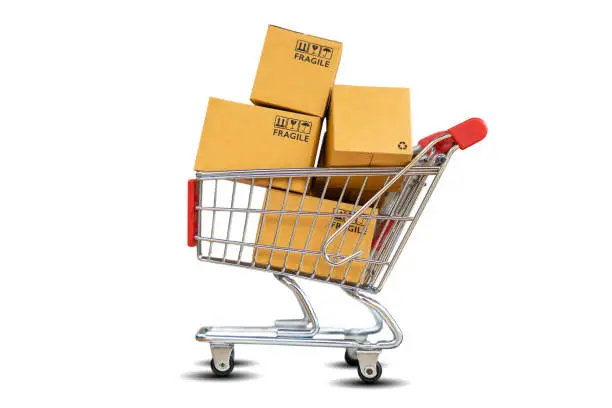 Photo of Online Shopping and delivering concept
