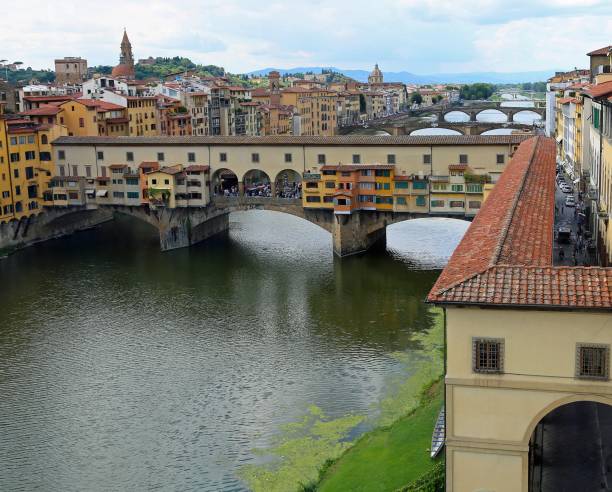 istock Old bridge called Ponte Vecchio and Vasari Corridor in Florence 1142239479
