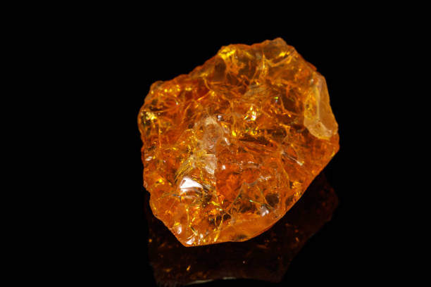 istock Macro stone Opal mineral in rock on a black background 1142245070