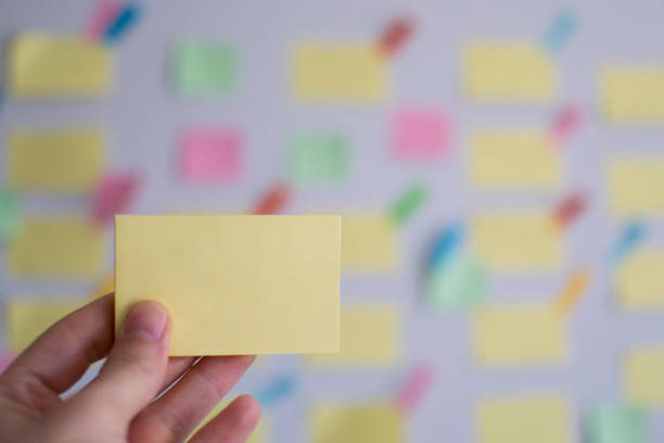 istock A hand holding empty sticky note in front of a kanban board 1142245546