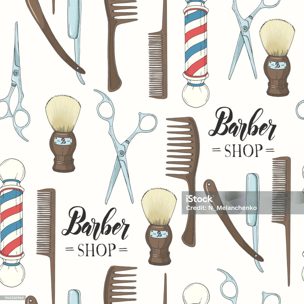 Ilustración de Barber Shop Patrón Sin Costuras Con Maquinilla De Afeitar Tijeras Cepillo De Afeitar Peine Barbería Clásica Pole Bosquejo Para Fondo De Pantalla Fondo De Página Web y más Vectores Libres Ilustración de Barber Shop Patrón Sin Costuras Con Maquinilla De Afeitar Tijeras Cepillo De Afeitar Peine Barbería Clásica Pole Bosquejo Para Fondo De Pantalla Fondo De Página Web y más Vectores Libres