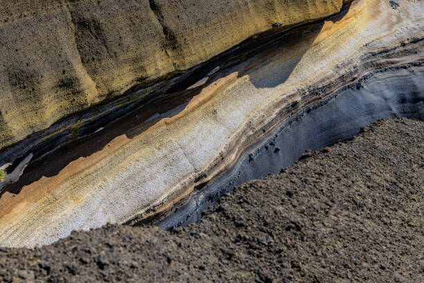 Sediment layers in El Teide National Park Tenerife, Spain,Nikon D850