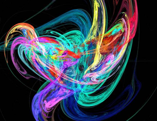 istock image of one Digital Fractal on Black Color 1142253023