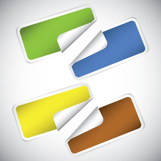 istock Set of Colorful Banner or Sticker Designs 1142255451