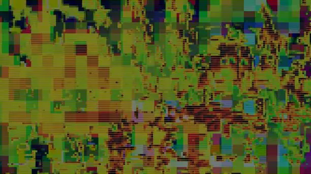 Glitch digital abstract artifacts distortion background futuristic,  channel damage.