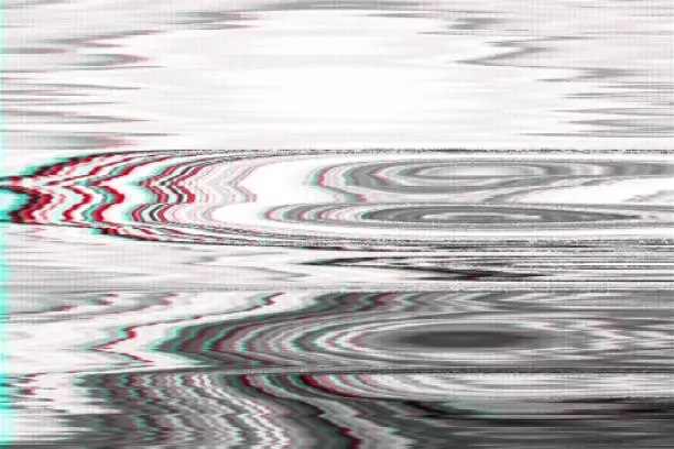 Photo of Glitch vhs monochtome noise abstract,  interference signal.glitch vhs monochtome background noise,  artifact error.