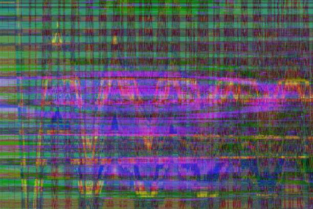 istock Glitch vhs background artifact noise,  television. 1142259353