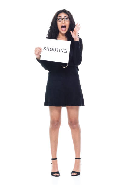 istock Attractive latino busineswoman is shouting 1142261512