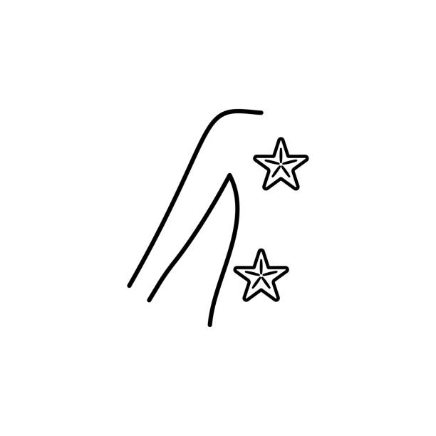 illustrations, cliparts, dessins animés et icônes de étoile de la mer forme 5pointu, icône de contour de massage. signes et symboles peuvent être utilisés pour le web, logo, application mobile, ui, ux - 5pointed