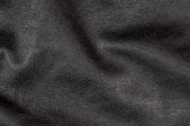 istock Texture of black leather. 1142263418