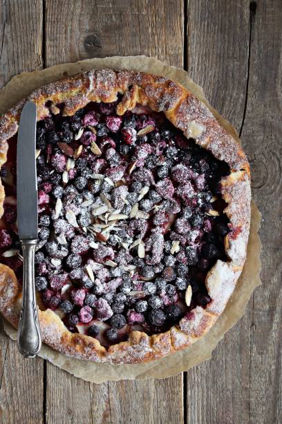istock Galette with apples and fresh seasonal berries. 1142266345