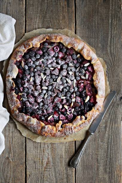 istock Galette with apples and fresh seasonal berries. 1142266457