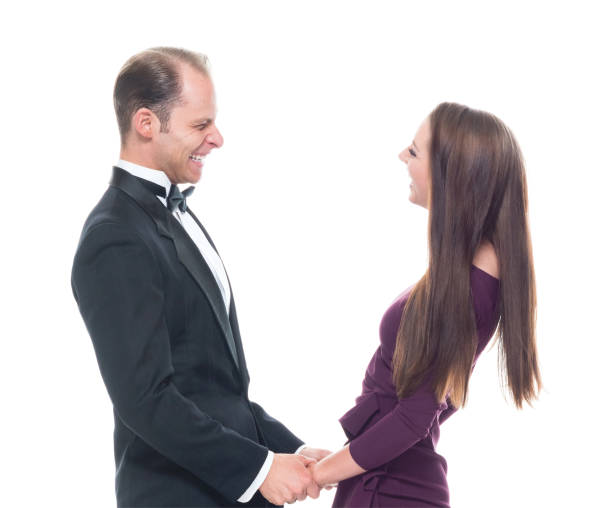 istock Side view of beautiful couple dancing 1142267503