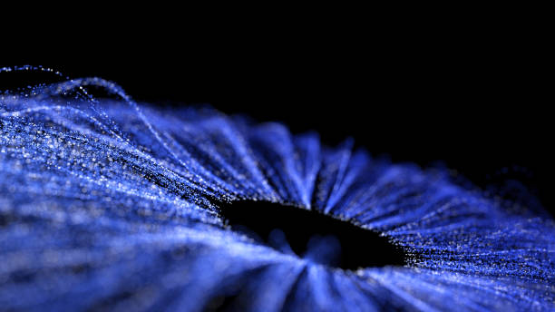 tecnología de big data. fondo abstracto - fiber optic computer network communication blue fotografías e imágenes de stock