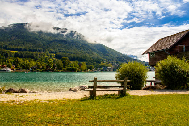 istock Austrian alpine lake in summer 1142275372