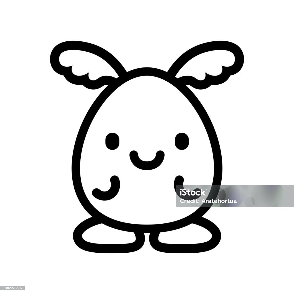 Cartoon Cute Character Isolated On White Background Vector Cartoon Cute Character Isolated On White Background Alien stock vector