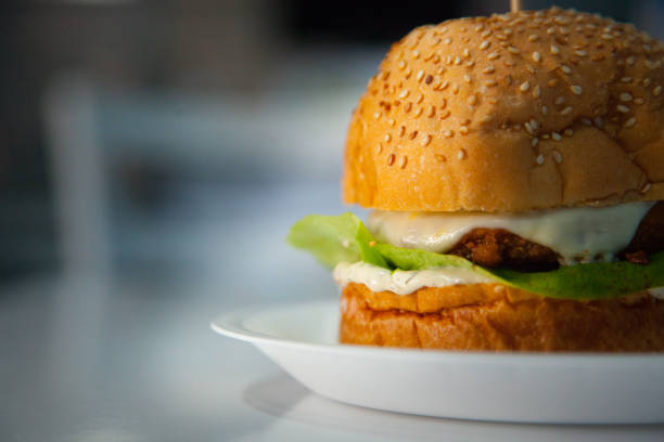 istock Fast Food - Fresh tasty burger 1142276047