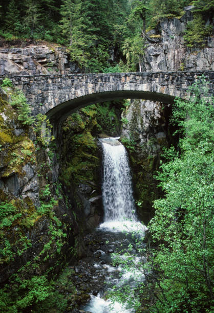 istock Mt Rainier Falls & Bridge - 1989 1142278443