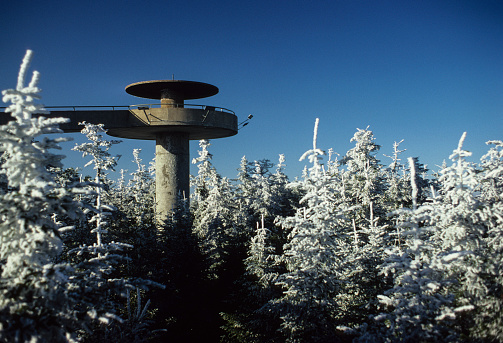 Great Smoky Mountains National Park Clingman's Dome in Snow - April 1980.  Scanned from Kodachrome slide.