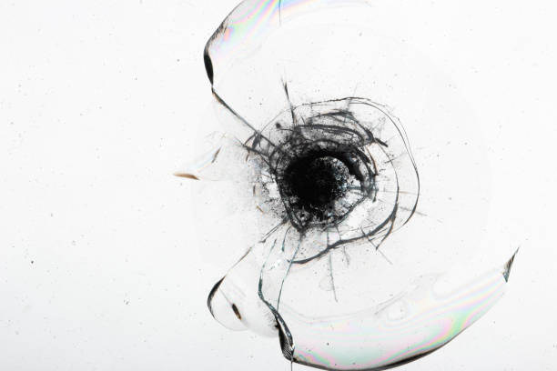 istock Cracked glass on a white background texture 1142280719