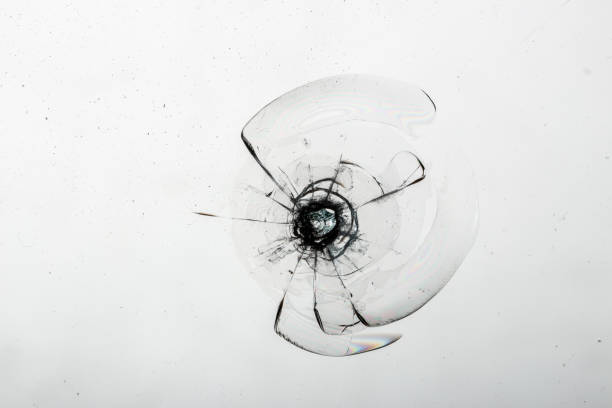 istock Cracked glass on a white background texture 1142280725