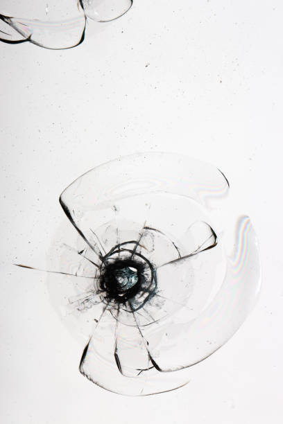 istock Cracked glass on a white background texture 1142280726