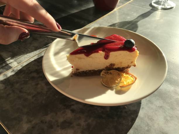 istock Yummy tasty cheesecake in a cafe on a table 1142280774
