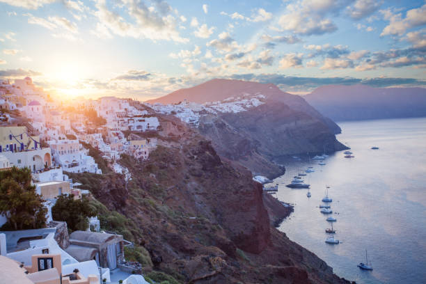 istock Greece, Santorini caldera and skyline 1142282605