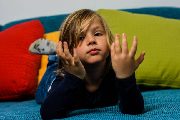 istock The child is on the couch 1142283870