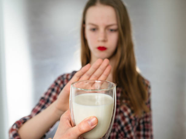 istock Girl having milk allergy 1142288666