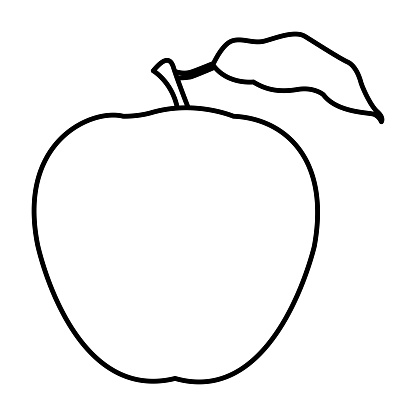 Ilustración de Icono De Manzana Dibujos Animados En Blanco Y Negro y más Vectores Libres de Derechos de Aislado - iStock Ilustración de Icono De Manzana Dibujos Animados En Blanco Y Negro y más Vectores Libres de Derechos de Aislado - iStock