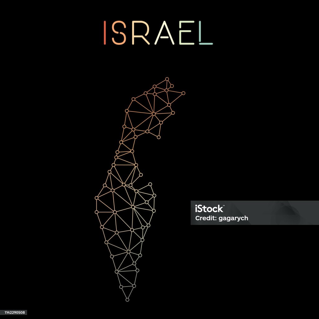 Network Israel Israel Network Map Stock Illustration - Download Image Now - Asia ...