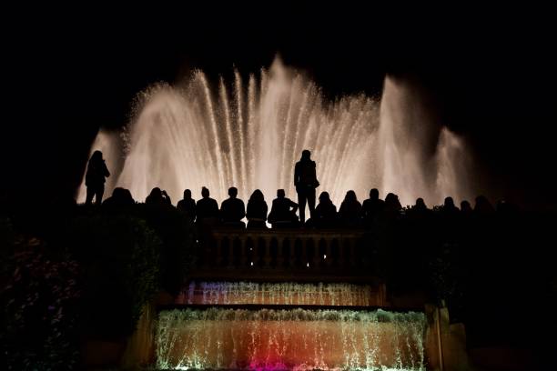 istock Night water show at Plaza de Espana 1142293506