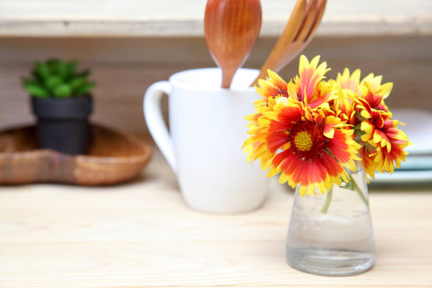 istock Gaillardia in a glass vase 1142293561