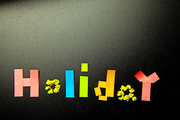 istock Chalkboard paper sticker holiday text nobody 1142301446