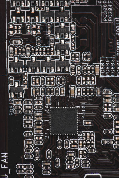 circuit électronique d’ordinateur. - circuit board computer chip mother board electrical component photos et images de collection