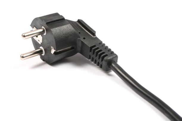 istock European two pin power plug - (CEE 7/7, French/German) isolated on white. 1142310140