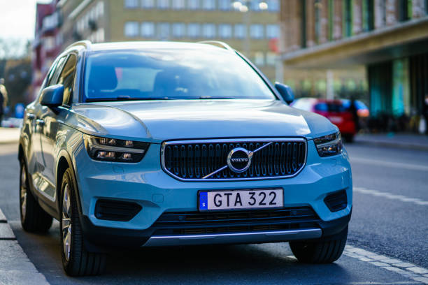 Newest Volvo Vehicle XC40 parked on Town Centre of Goteborg Sweden Gothenburg, Sweden - April 11, 2019: Newest Volvo Vehicle XC40 parked on Town Centre of Goteborg Sweden volvo stock pictures, royalty-free photos & images