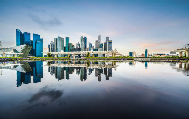 istock Singapore skyline and financial district 1142333281