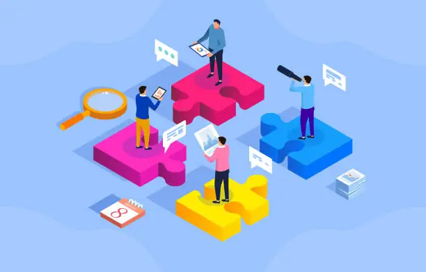 Equipo de Puzzle y trabajo en equipo Equipo de Puzzle y trabajo en equipo