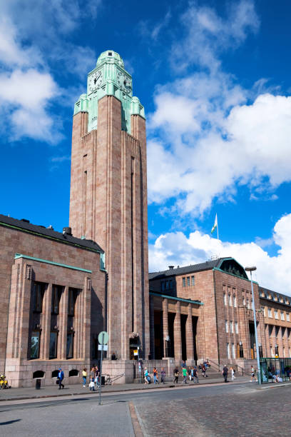 Helsinki, Finland - Jun 30, 2019: Helsinki Central Station - Helsinki, Finland