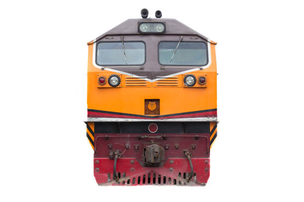 istock Locomotive on white background 1142338844