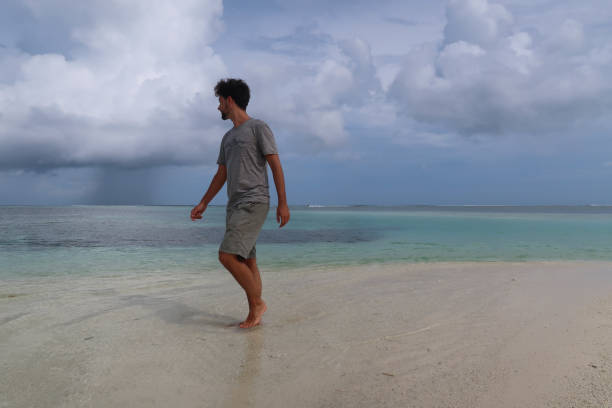 istock Walking the sea beach at Maafushi 1142343004