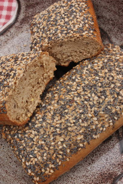istock Bun with poppy seeds and sesame 1142343969