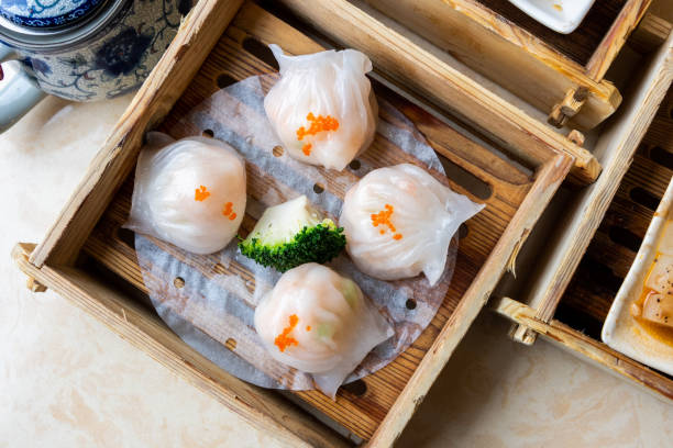 istock Steamer, snack, shrimp dumplings 1142347569