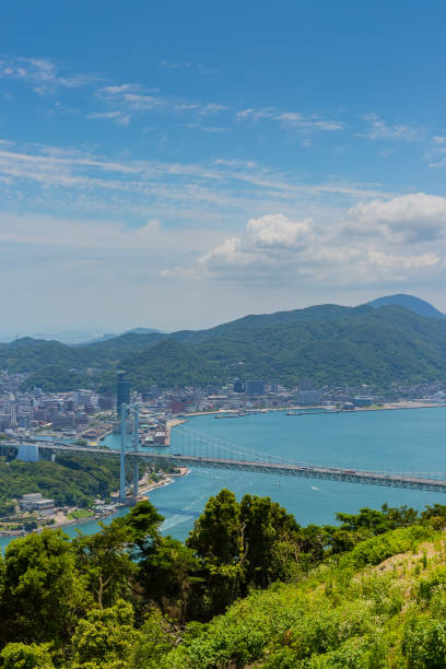 istock japanese landscape, kanmon kaikyo 1142356153