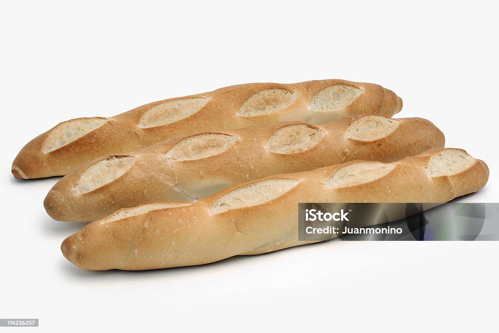 Drei französische baguettes - Lizenzfrei Brotlaib Stock-Foto