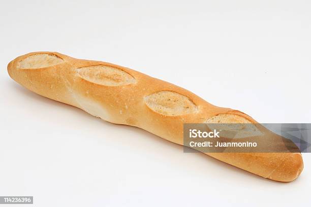 Francés Baguette Aislado Foto de stock y más banco de imágenes de Alimento - Alimento, Barra de pan, Barra de pan francés