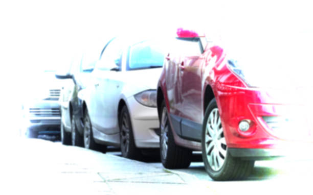 istock Parked cars on white background 1142366766