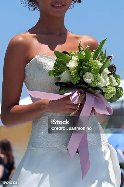 Bride Holding A Bouquet Stock Photo - Download Image Now - 20-24 Years, 20-29 Years, Adult